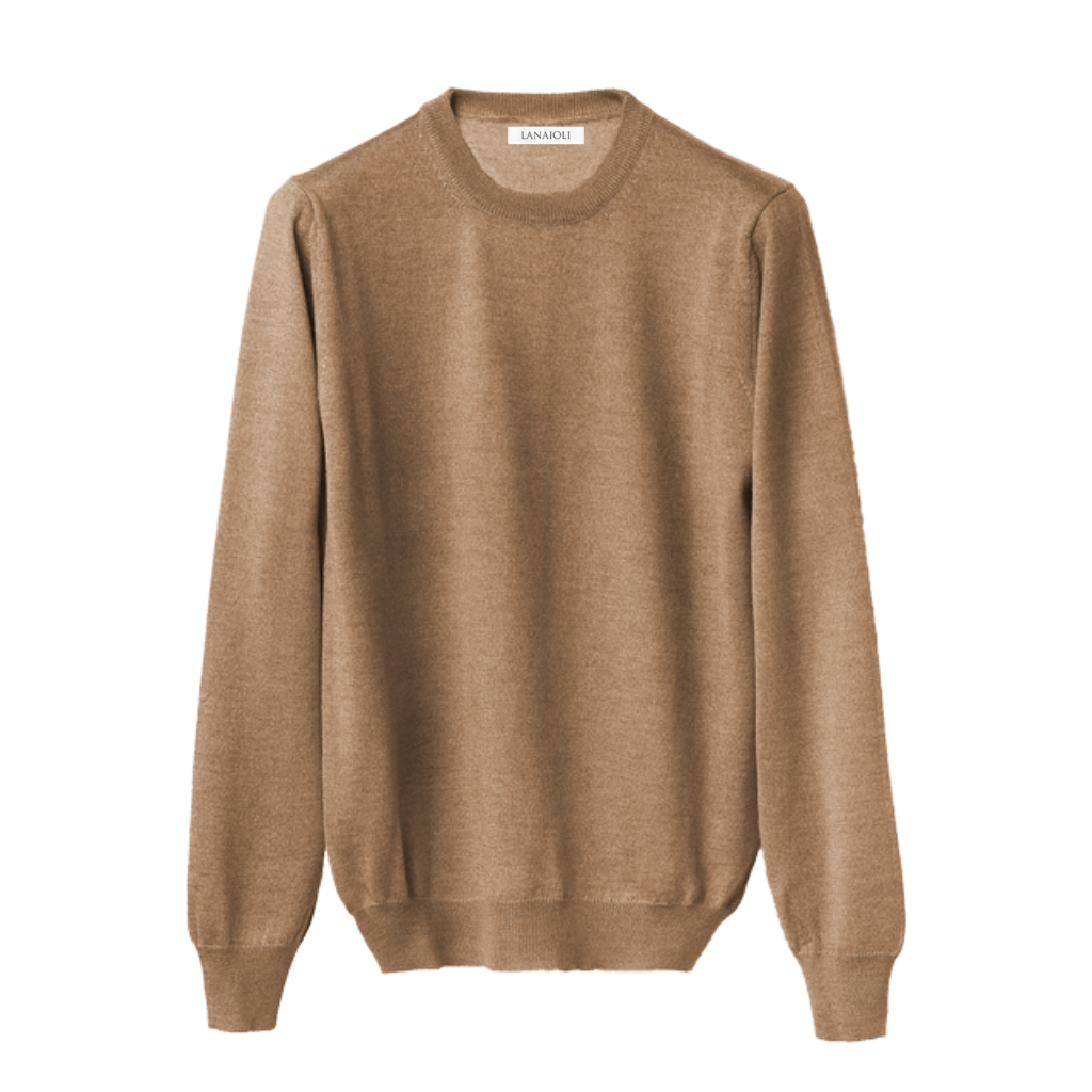 Maglia Uomo in misto Cashmere, Seta e Lana Merino Extrafine Girocollo-7