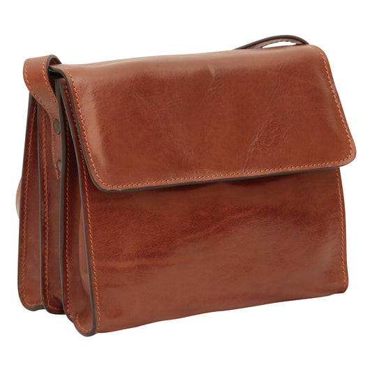 Full grain calfskin shoulder bag-Brown-0