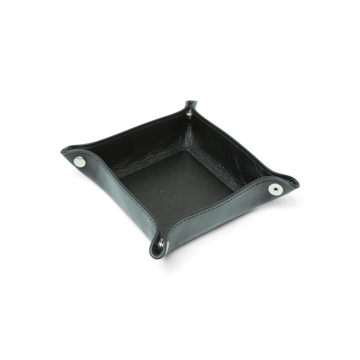 Full grain leather valet tray - black-0