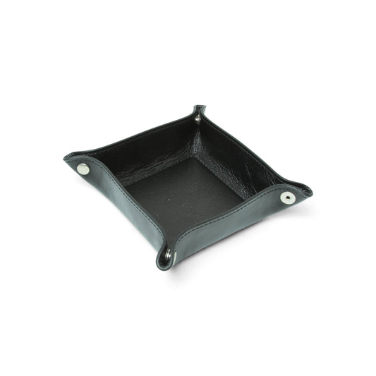 Full grain leather valet tray - black-0
