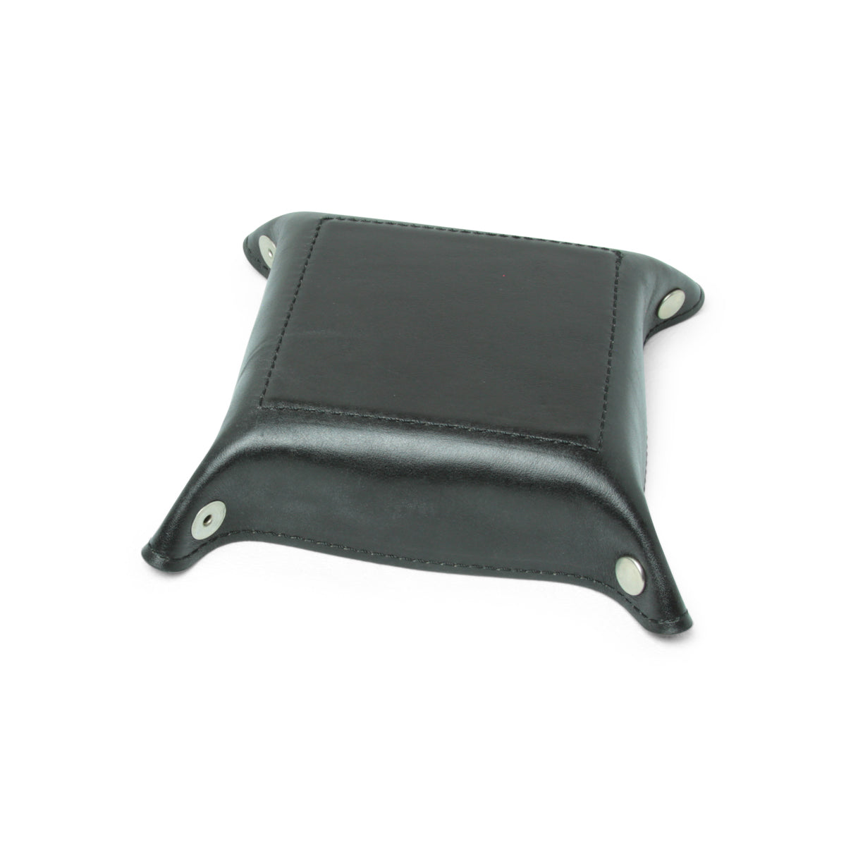 Full grain leather valet tray - black-1