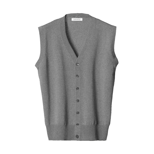 Gilet Uomo Misto Cashmere e Seta Shooting-0