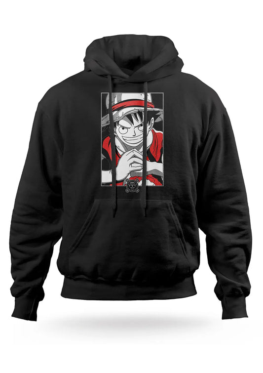 Felpa con cappuccio Monkey D Luffy Rubber One Piece Anime-0